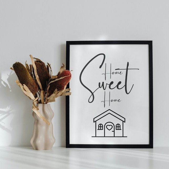 Home Sweet Home Typografie Poster  (Von Creator hochgeladen)
