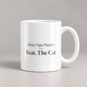 Home-Yoga-Praxis mit der Katze Lustiger Kaffeebech Kaffeetasse