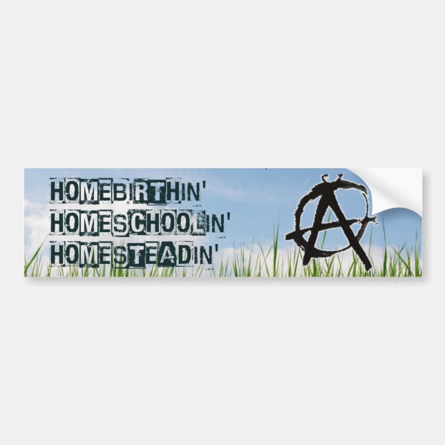 Homebirthin Homeschoolin Homesteadin Autoaufkleber (Vorne)