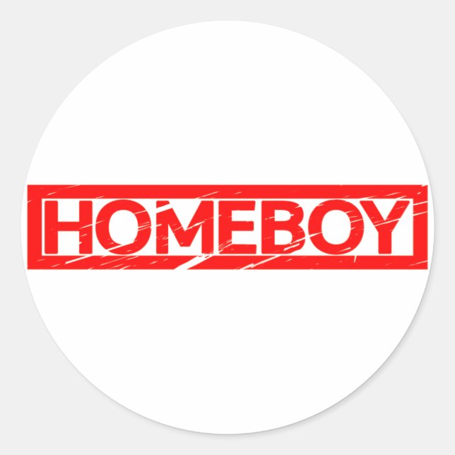 Homeboy-Briefmarke Runder Aufkleber (Vorderseite)