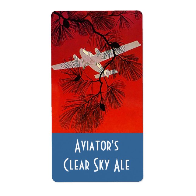 Homebreer Bière bouteille Étiquette Aviateurs avio (Devant)
