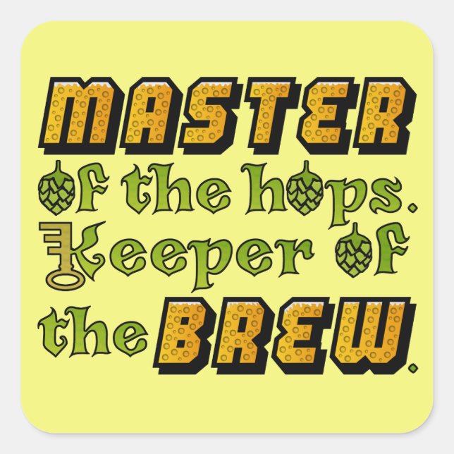 Homebrew Ber Brewer Quadratischer Aufkleber (Vorderseite)