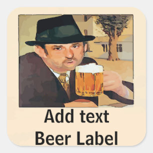 Homebrew-Bier, Label, Text hinzufügen Quadratischer Aufkleber