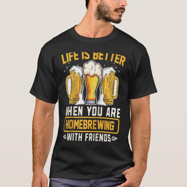 Homebrewing Beer Brewing Alcohol Drinker Alcoholic T-Shirt (Vorderseite)