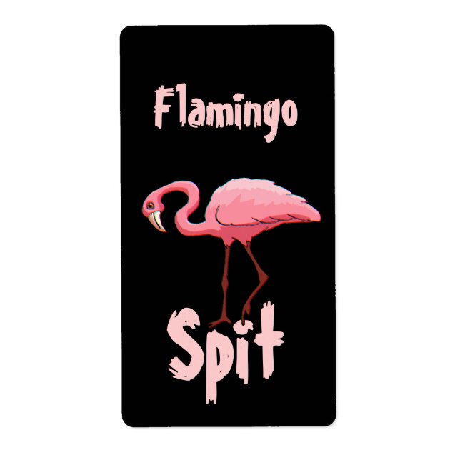 Homebrewing Flamingo Spit Beer Wine Fun Labels (Vorne)