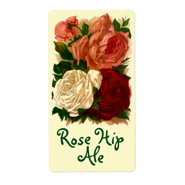 Homebrewing Labels Bier Rose Angesagte Rose (Vorne)