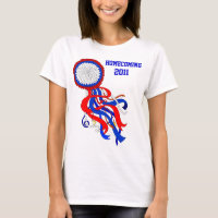 Homecoming-T - Shirt herein mit roter weißer und