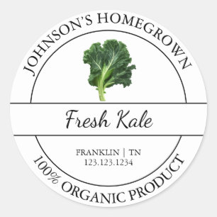Homegrown Garden Frische Bio Burg Runder Aufkleber