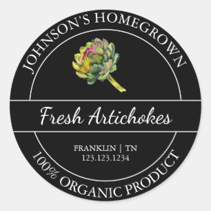 Homegrown Garden Frische Bio Musik Runder Aufkleber