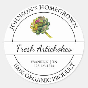 Homegrown Garden Frische Bio Musik Runder Aufkleber