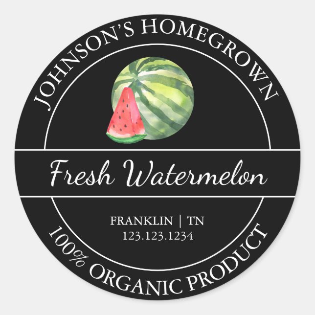 Homegrown Garden Frische Bio Wasserpfeifen: Runder Aufkleber (Vorderseite)