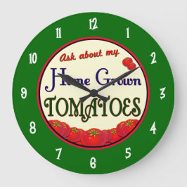 Homegrown Tomaten Gardenwall Uhr