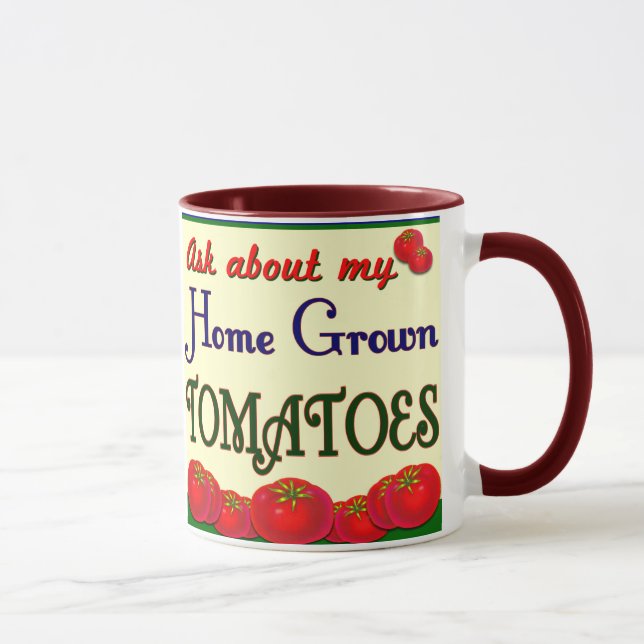 Homegrown Tomato Garden Slogan Tasse (Rechts)