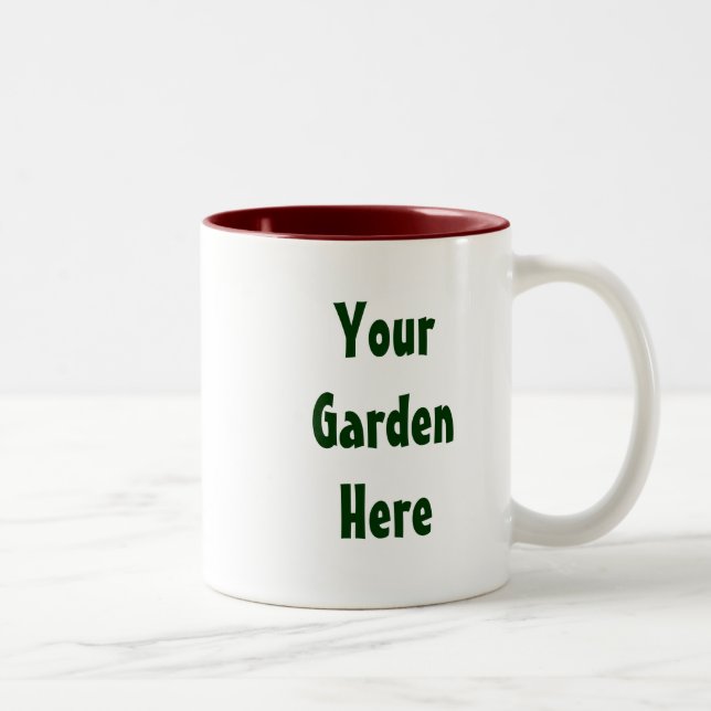 Homegrown Tomato Garden Slogan Zweifarbige Tasse (Rechts)