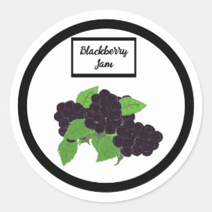 Homemade BlackBerry Jam Classic Round Aufkleber
