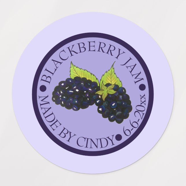Homemade BlackBerry Jam Jelly behält sich vor von Etiketten (Design 1)