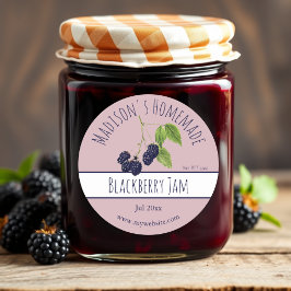 Homemade BlackBerry Jam Labels Runder Aufkleber