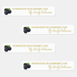Homemade BlackBerry Jam Thin Label Etiketten