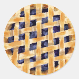 Homemade Blueberry Pie Classic Round Sticker