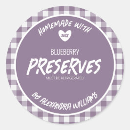 Homemade Blueberry Preserve Runder Aufkleber