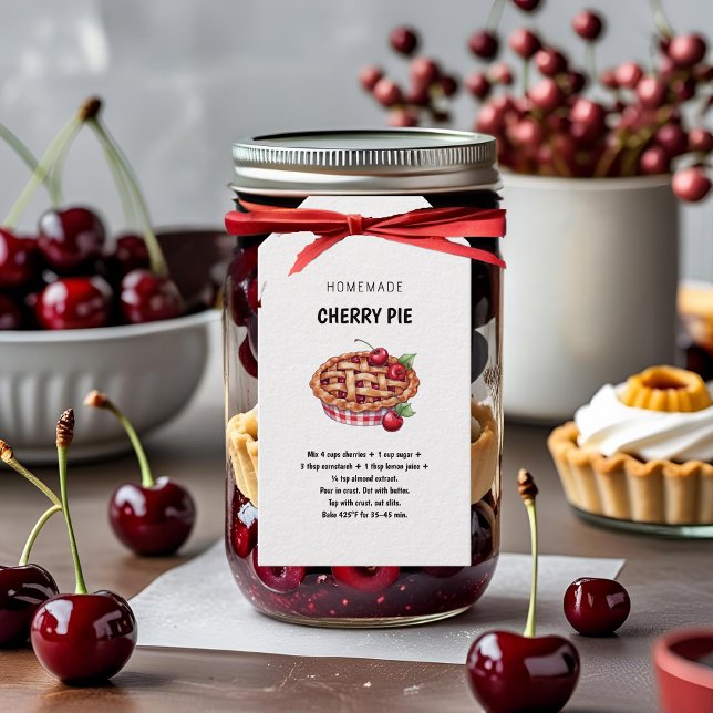 Homemade Cherry Pie Recipe Geschenk Tag | Erntedan Geschenkanhänger (Von Creator hochgeladen)