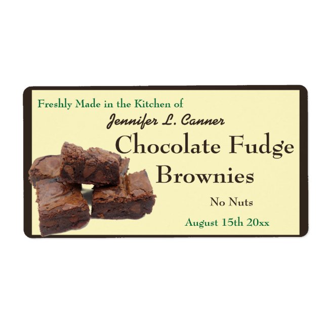 Homemade Chocolate Brownies Packaging (Vorne)