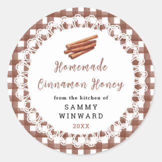 Homemade Cinnamon Honey Label Runder Aufkleber