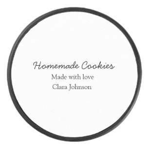 Homemade cookiers add your text name custom throw eishockey puck
