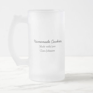 Homemade cookiers add your text name custom throw mattglas bierglas