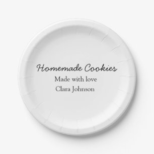 Homemade cookiers add your text name custom throw pappteller