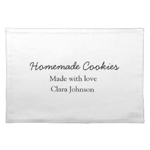Homemade cookiers add your text name custom  throw stofftischset