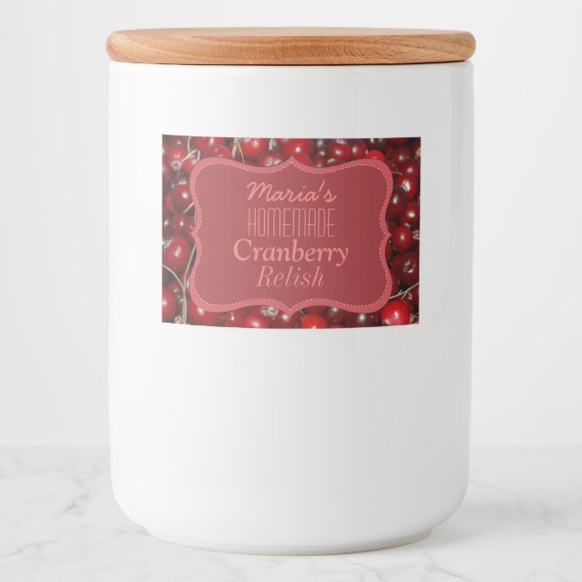 Homemade Cranberry Relish Lebensmitteletikett (Vorderseite)