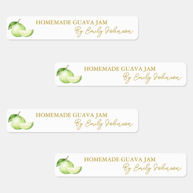 Homemade Guava Jam Thin Label Etiketten (Gruppe)