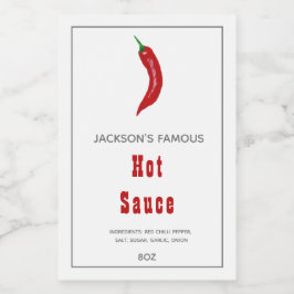 Homemade Hot Sauce | Chili Sauce Label Weinetikett