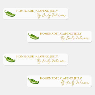 Homemade Jalapeno Jelly Thin Label Etiketten