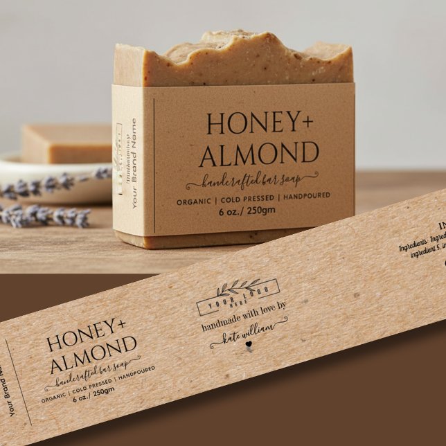 Homemade Kraft Soap Label Belly band with logo (Von Creator hochgeladen)