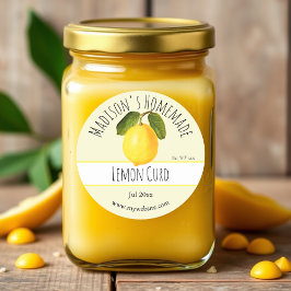 Homemade Lemon Curd Labels Runder Aufkleber