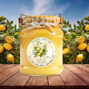 Homemade Lemon Curd Lemon Bouquet Canning Runder Aufkleber