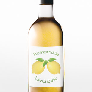 Homemade Limoncello Alkoholflaschenetikett