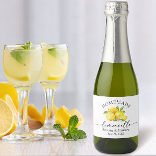 Homemade Limoncello Calligraphy Wasserfarben Zitro