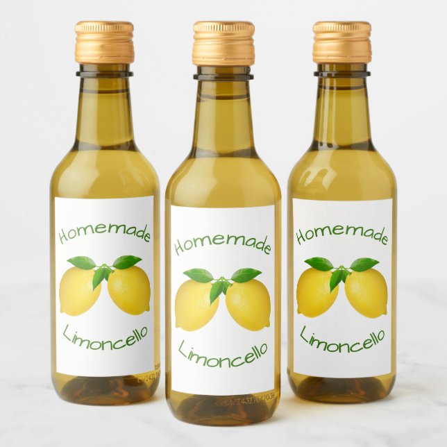 Homemade Limoncello Weinetikett (Flaschen)