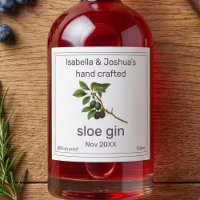 Homemade mit dem Sloe-Gin-Label der Liebe