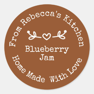Homemade mit Liebe Clay | Jam Canning Label Runder Aufkleber