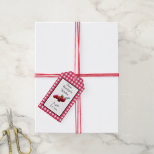 Homemade mit Liebe Cranberry Chutney Red Gingham Geschenkanhänger