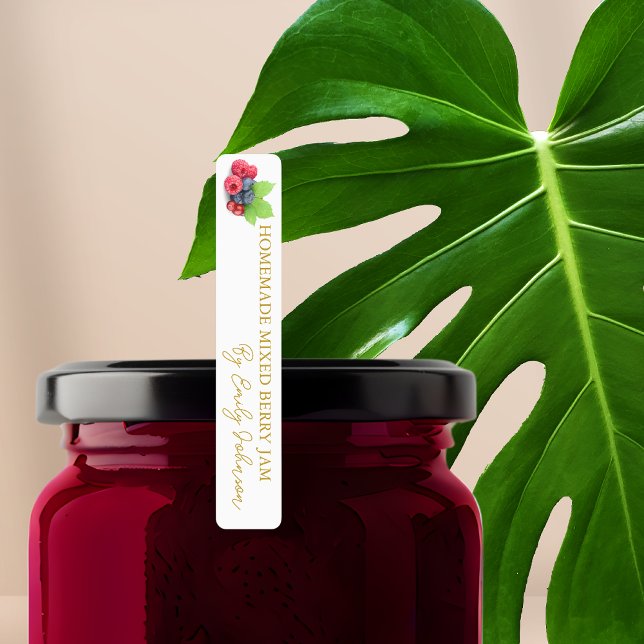 Homemade Mixed Berry Jam Thin Label Etiketten (Von Creator hochgeladen)