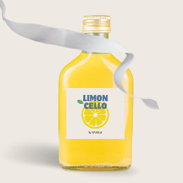 Homemade Modern Cream Kraft Limoncello Liquor Quadratischer Aufkleber