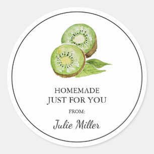 Homemade nur für Ihr Kiwi-Label Runder Aufkleber