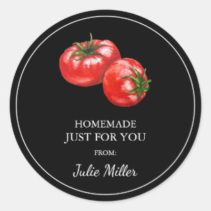 Homemade nur für Sie Tomatenname Runder Aufkleber