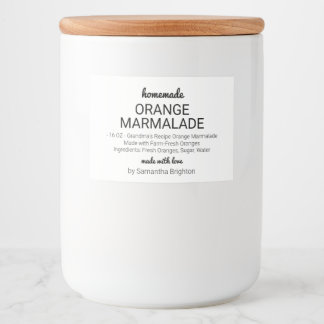 Homemade Orange Marmalade Custom Küche Pantry Lebensmitteletikett