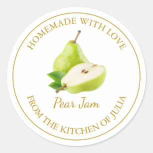 Homemade Peak Jam Label weiß Runder Aufkleber
